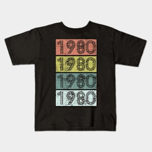 1980 Eighties Birthday Year Decade Retro Kids T-Shirt